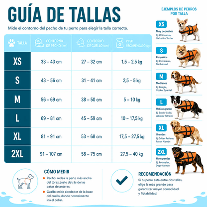 Chaleco flotante Canino